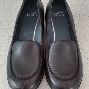 Dansko Black Leather Loafers